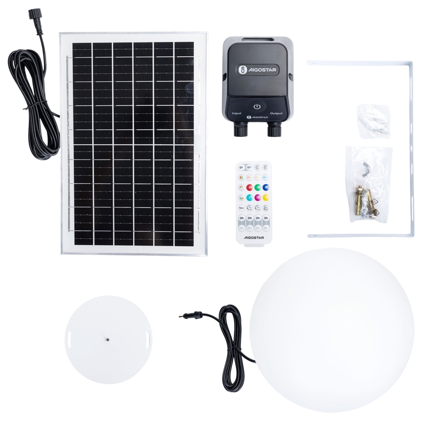 Aigostar - LED RGBW reguliuojama lauko lempa MESH LED/35W/3,7V 4000mAh 2700-6500K IP65 skersmuo 30 cm + nuotolinis valdymas