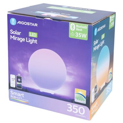 Aigostar - LED RGBW reguliuojama lauko lempa MESH LED/35W/3,7V 4000mAh 2700-6500K IP65 skersmuo 30 cm + nuotolinis valdymas