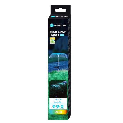 Aigostar - LED RGB Saulės dekoratyvinis lempa LED/0,03W/1,2V 300 mAh 70cm IP44