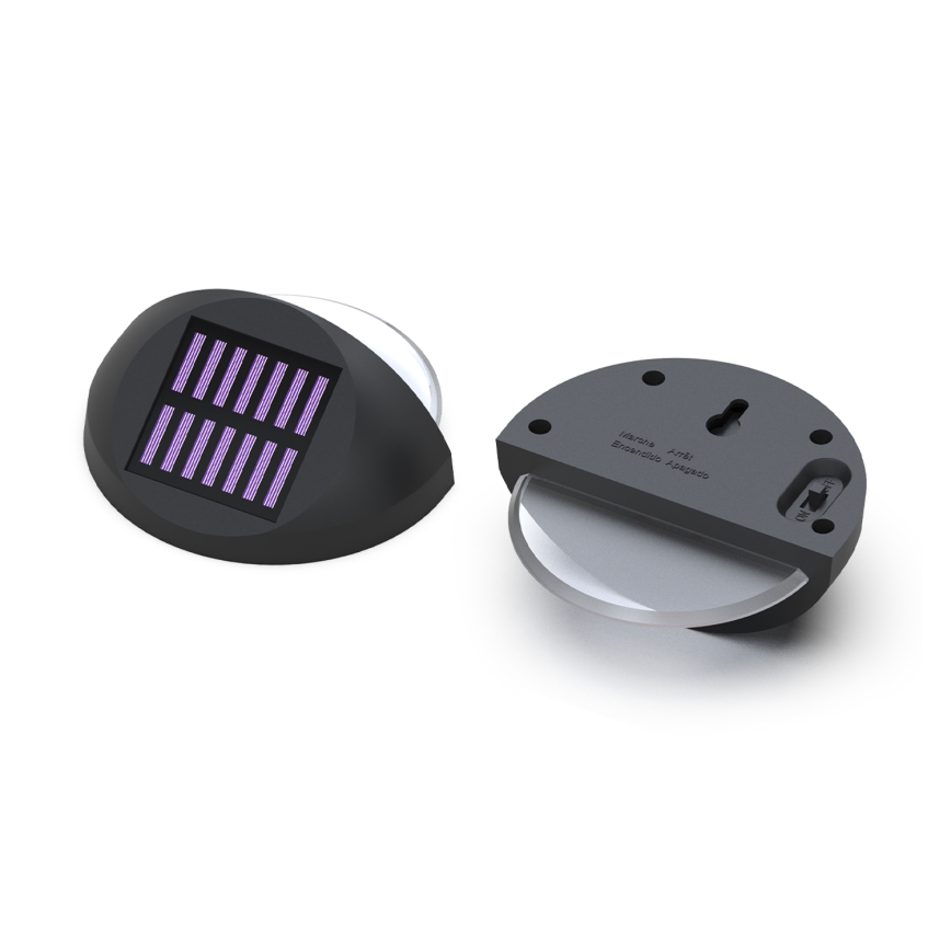 Aigostar - LED RGB Saulės energija įkraunamas sieninis šviestuvas LED/1W/1,2V juoda IP44
