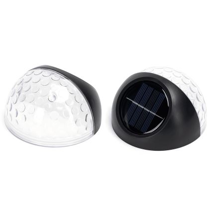 Aigostar - LED RGB Saulės energija įkraunamas sieninis šviestuvas LED/2W/1,2V juoda IP44