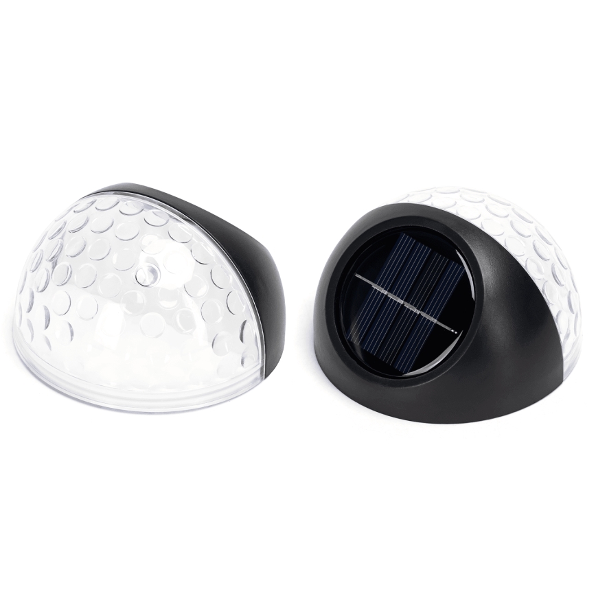 Aigostar - LED RGB Saulės energija įkraunamas sieninis šviestuvas LED/2W/1,2V juoda IP44