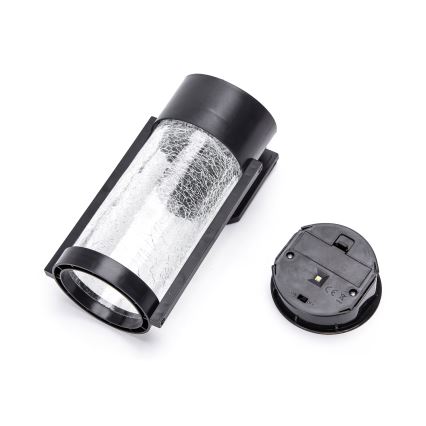 Aigostar - LED RGB Saulės energija įkraunamas sieninis šviestuvas LED/2W/1,2V juoda IP44