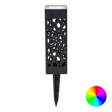 Aigostar - LED RGB saulės energija įkraunamas šviestuvas LED/0,006W/1,2V 28,5cm juoda  IP44