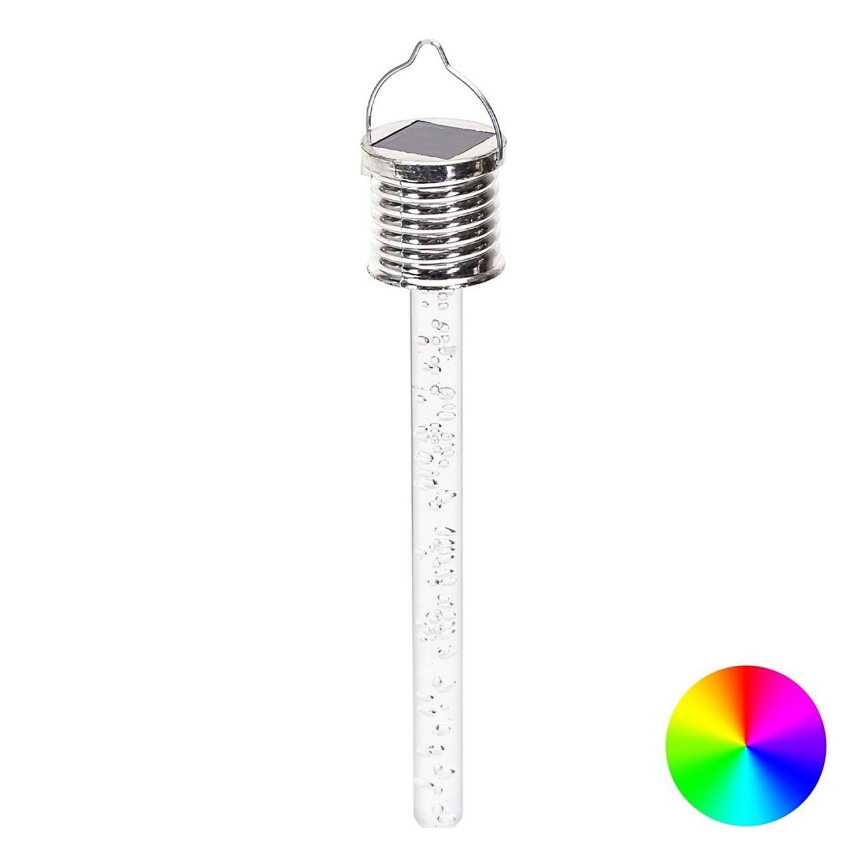 Aigostar - LED RGB šviestuvas, įkraunamas saulės energija LED/0,006W/1,2V 4000 mAh chromas IP44