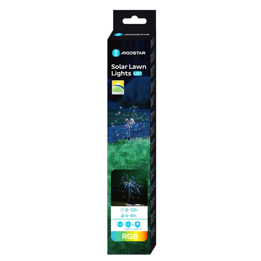 Aigostar - LED RGB šviestuvas, įkraunamas saulės energija LED/0,03W/1,2V IP44