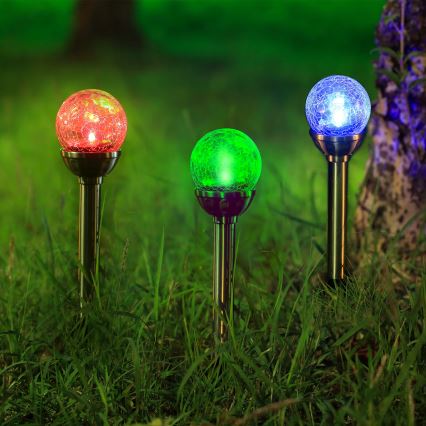 Aigostar - LED RGB šviestuvas, įkraunamas saulės energija LED/0,08W/2V IP44 200 mAh
