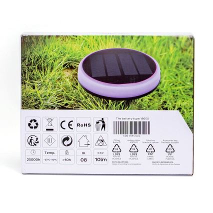 Aigostar - LED RGB šviestuvas, įkraunamas saulės energija LED/0,6W/3,7V IP65