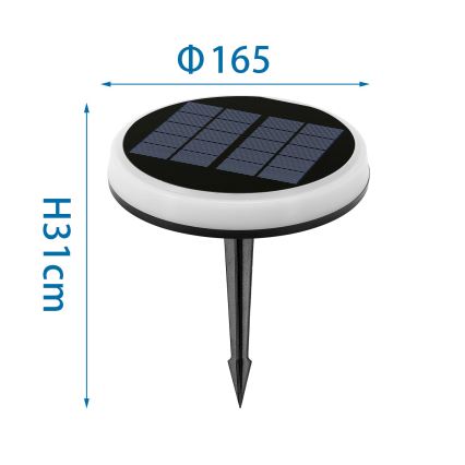 Aigostar - LED RGB šviestuvas, įkraunamas saulės energija LED/0,6W/3,7V IP65