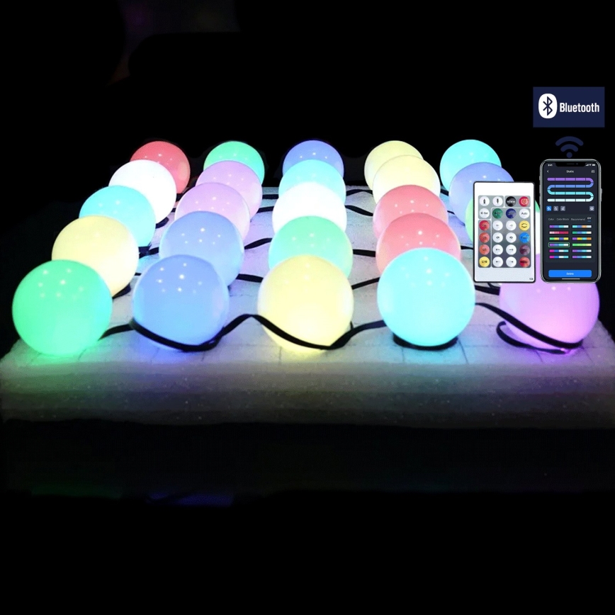 Aigostar - LED RGBIC Dekoracinė girlianda 25xLED/5W/USB 10 m daugiaspalvė