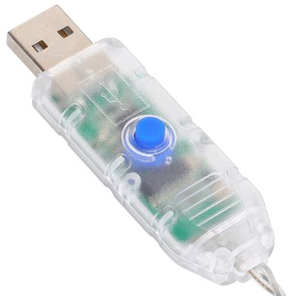 Aigostar - LED RGBIC Dekoracinė girlianda 25xLED/5W/USB 10 m daugiaspalvė