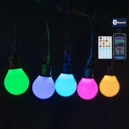 Aigostar - LED RGBICW išmanioji lauko MESH girlianda 25xLED 5 m IP44 + nuotolinio valdymo pultas