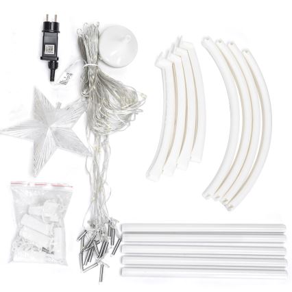 Aigostar - LED RGBICW lauko kalėdinė dekoracija 165xLED/230V 1,8m IP44 + su nuotoliniu pulteliu