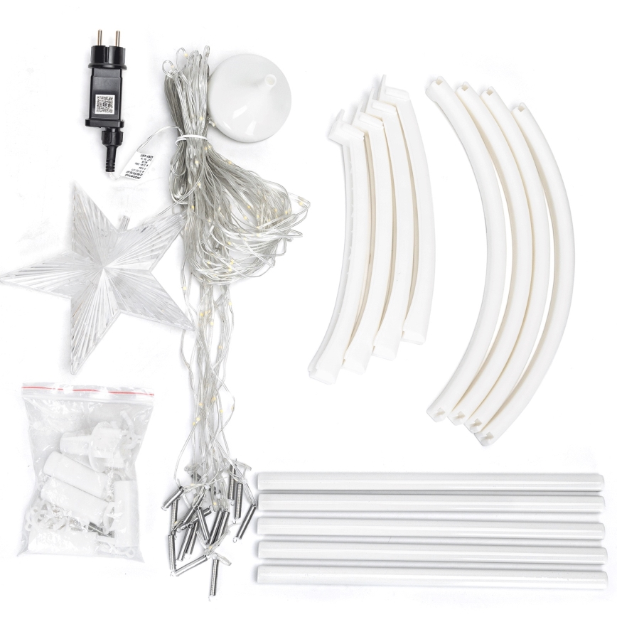 Aigostar - LED RGBICW lauko kalėdinė dekoracija 165xLED/230V 1,8m IP44 + su nuotoliniu pulteliu