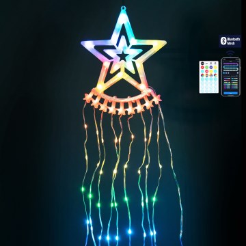 Aigostar - LED RGBICW Lauko kalėdinė dekoracija 250xLED/230V 2,5m IP44 + su nuotoliniu pulteliu