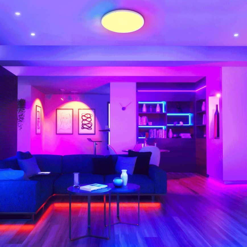 Aigostar - LED RGBW Pritemdomas sieninis vonios šviestuvas LED/24W/230V 3000-6500K diametras 42 cm IP44 + nuotolinio valdymo pultas
