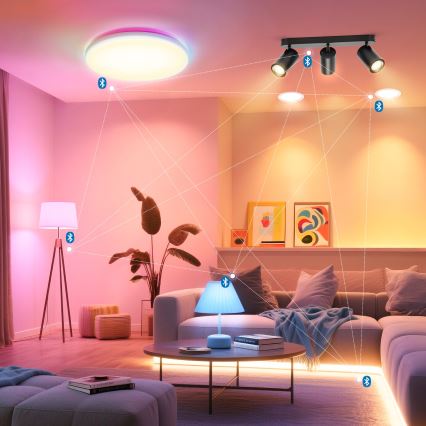 Aigostar - LED RGBW dimeriuojamas taškinis šviestuvas MESH 3xLED/4,9W/230V 2700-6500K baltas + su nuotoliniu pulteliu