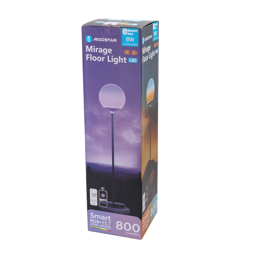 Aigostar - LED RGBW reguliuojama grindų lempa MESH LED/8W/230V + nuotolinis valdymas