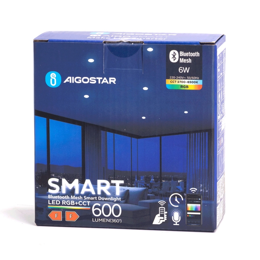 Aigostar - LED RGBW Pritemdomas įleidžiamas lubinis vonios šviestuvas MESH Išmanus LED/6W/230V 2700-6500K IP44