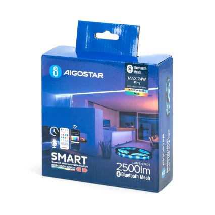 Aigostar - LED RGBW Reguliuojama juostelė 5m MESH Išmanus LED/24W/230V 2700-6500K + nuotolinio valdymo pultas