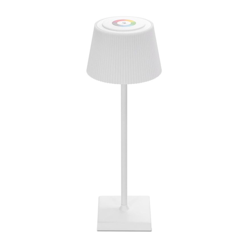 Aigostar - LED RGBW Pritemdoma įkraunama lauko lempa LED/4W/5V 3600mAh balta IP54