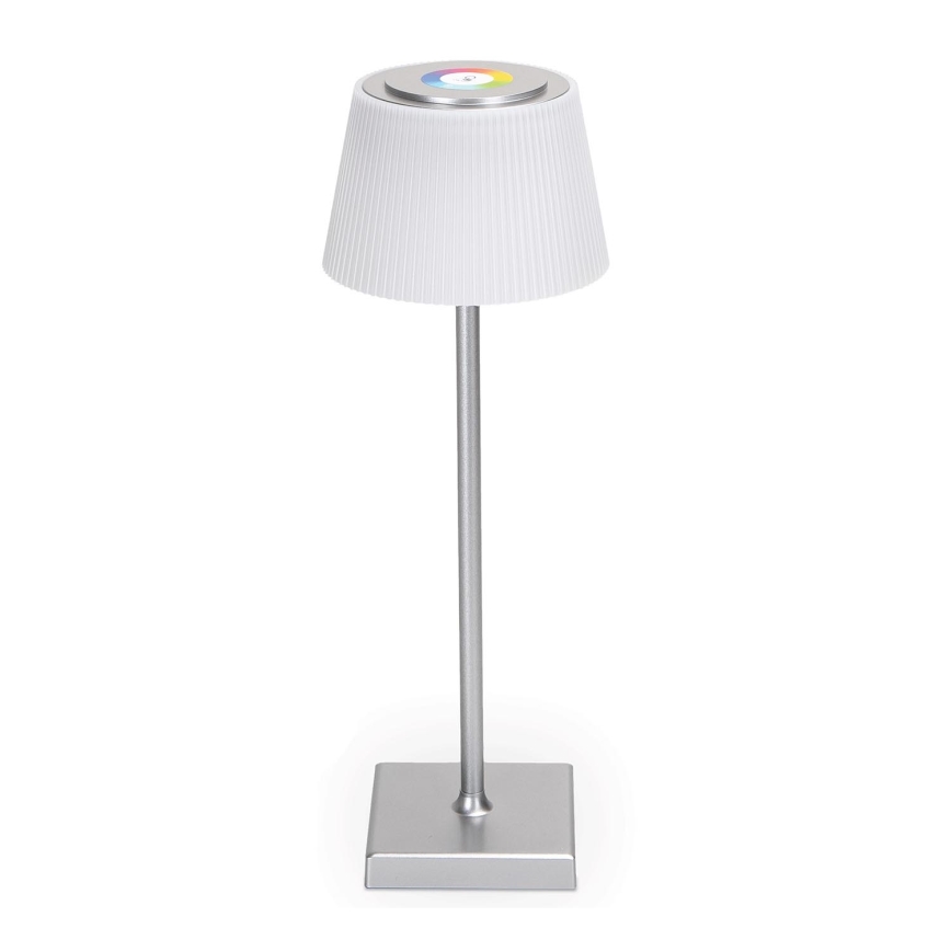 Aigostar - LED RGBW Pritemdoma įkraunama lauko lempa LED/4W/5V 3600mAh balta/matinis chromas IP54