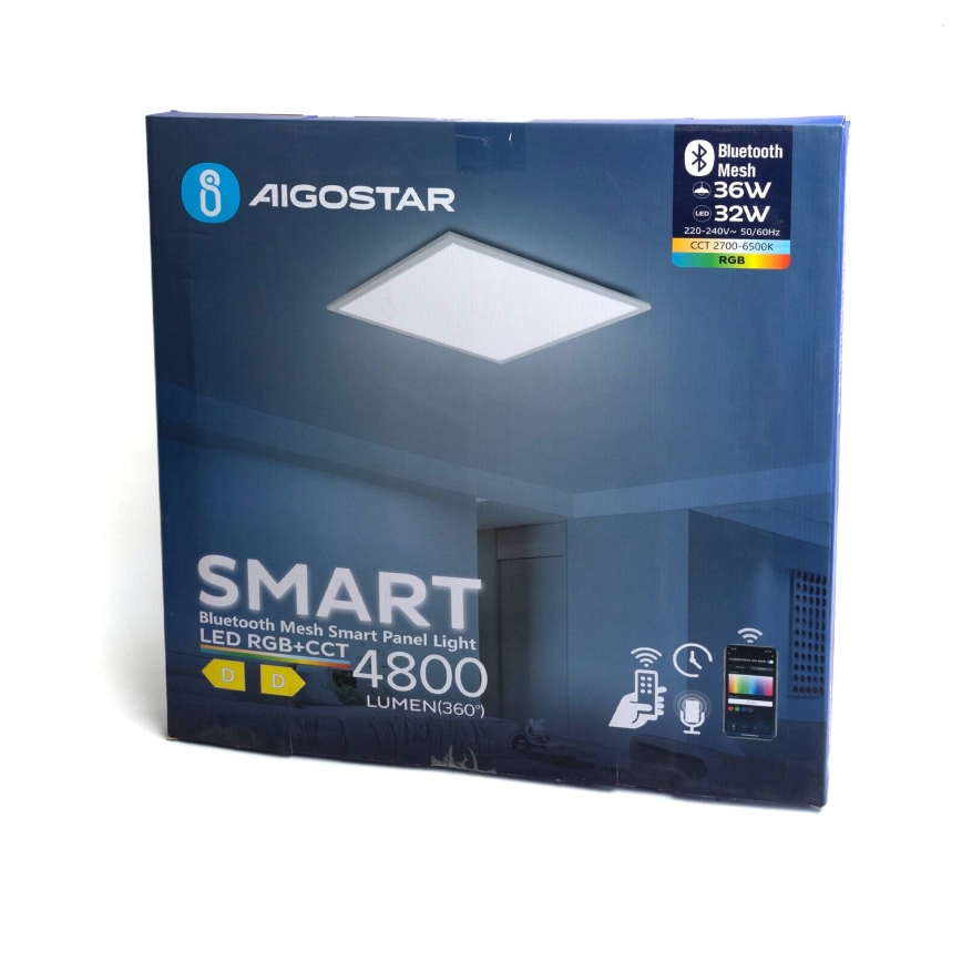 Aigostar - LED RGBW Pritemdomas įleidžiamas skydelis MESH LED/36W/230V 60x60 cm