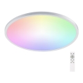 Aigostar - LED RGBW Pritemdomas sieninis vonios šviestuvas LED/24W/230V 3000-6500K diametras 42 cm IP44 + nuotolinio valdymo pultas