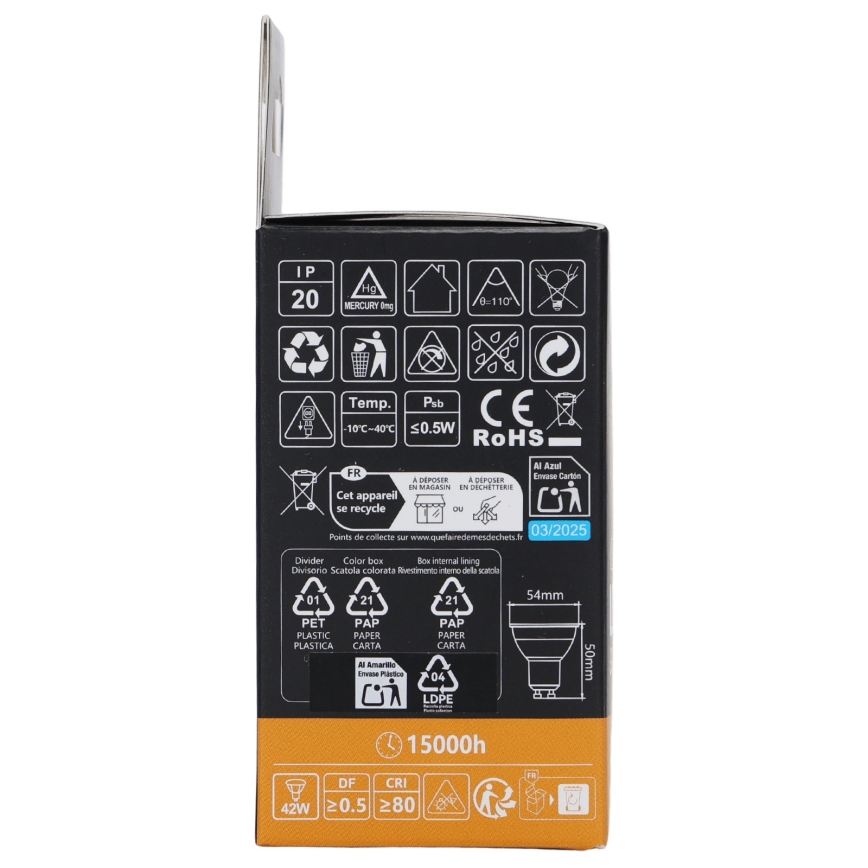 Aigostar - LED RGBW dimeriuojama lemputė GU10/6W/230V 3000K + nuotolinio valdymo pultas