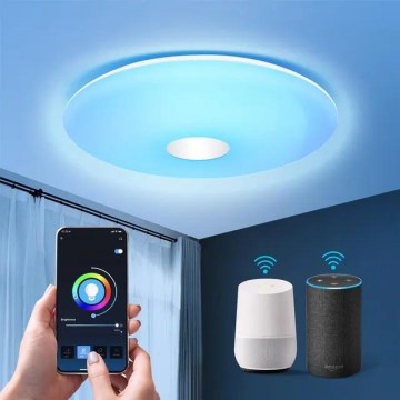 Aigostar - LED RGBW Reguliuojamas lubinis šviestuvas 18W/230V diametras 34 cm Wi-Fi