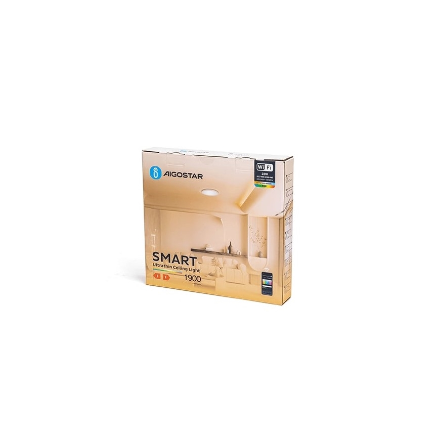 Aigostar - LED RGBW Reguliuojamas lubinis šviestuvas LED/22W/230V 2700-6500K Wi-Fi