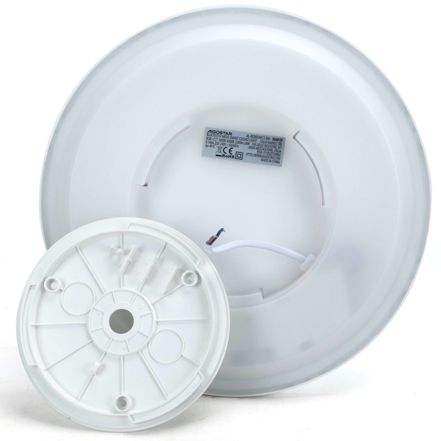 Aigostar - LED RGBW Reguliuojamas lubinis šviestuvas MESH LED/24W/230V 3000-6500K balta + nuotolinio valdymo pultas