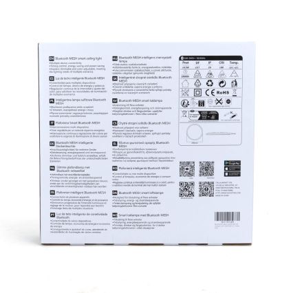 Aigostar - LED RGBW Reguliuojamas lubinis šviestuvas MESH LED/24W/230V 3000-6500K balta + nuotolinio valdymo pultas