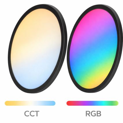 Aigostar - LED RGBW reguliuojamas lubinis šviestuvas MESH LED/24W/230V 3000-6500K juodas + su nuotoliniu valdymu