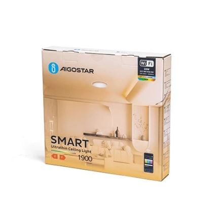 Aigostar - LED RGBW reguliuojamas lubinis šviestuvas LED/22W/230V 2700-6500K Wi-Fi