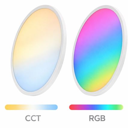 Aigostar - LED RGBW reguliuojamas lubų šviestuvas MESH LED/24W/230V 3000-6500K baltas + nuotolinio valdymo pultas