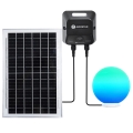 Aigostar - LED RGBW reguliuojamo ryškumo lauko lempa MESH LED/35W/3,7V 4000mAh 2700-6500K IP65 Ø 50 cm + su nuotolinio valdymo pultu