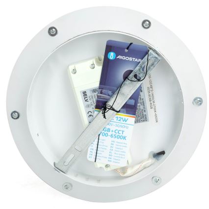 Aigostar - LED RGBW Pritemdomi sieniniai šviestuvai MESH Išmanus LED/12W/230V 2700-6500K balta + nuotolinio valdymo pultas