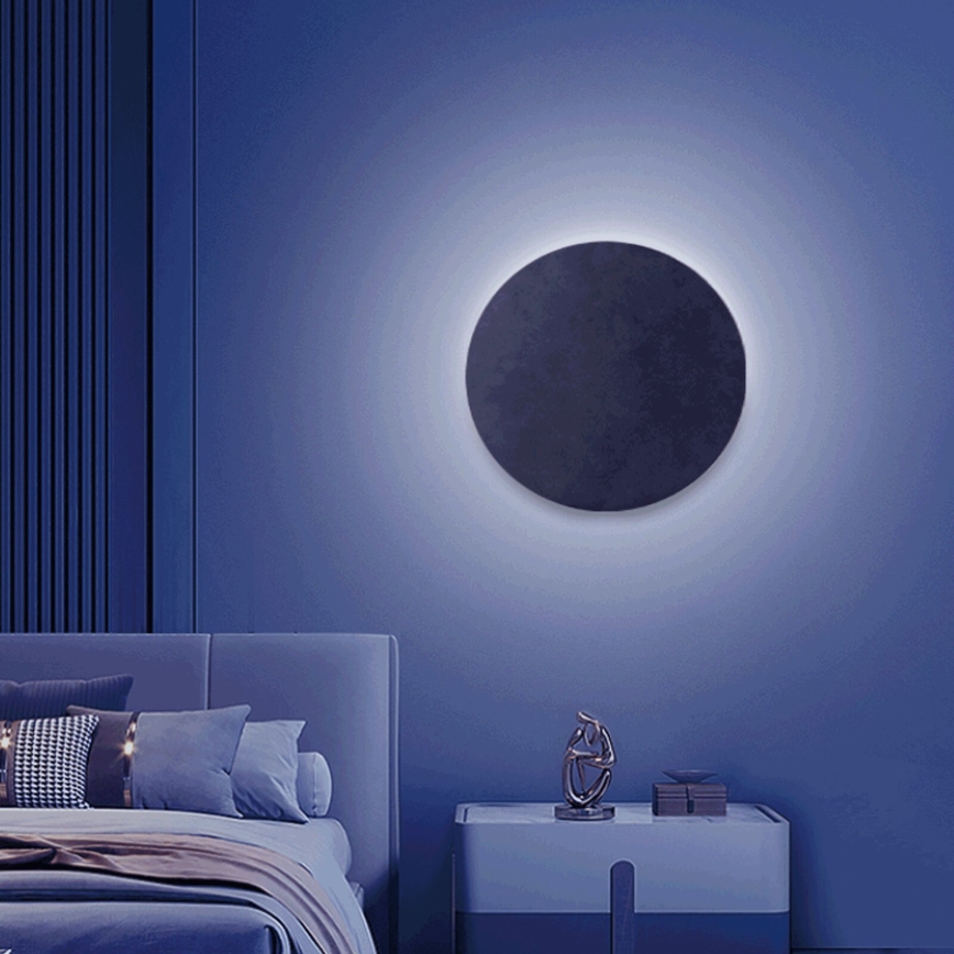 Aigostar - LED RGBW Pritemdomi sieniniai šviestuvai MESH Išmanus LED/12W/230V 2700-6500K juoda + nuotolinio valdymo pultas