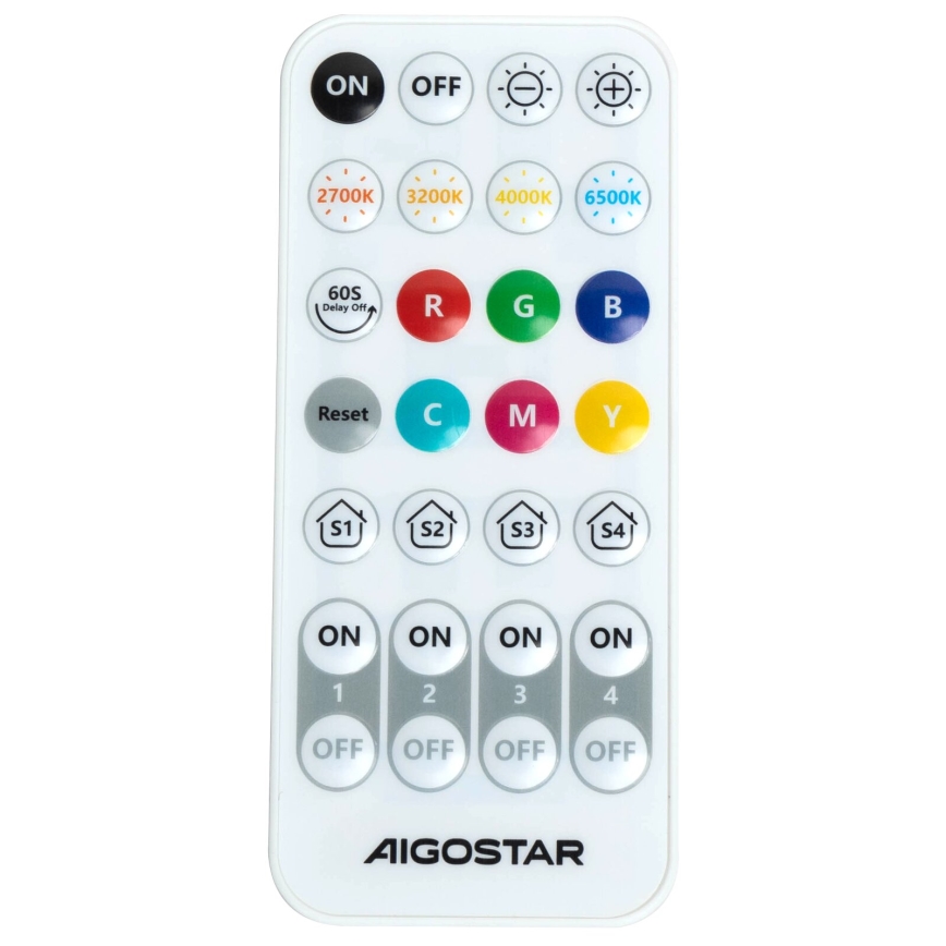 Aigostar - LED RGBW Pritemdomi sieniniai šviestuvai MESH Išmanus LED/12W/230V 2700-6500K juoda + nuotolinio valdymo pultas