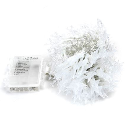 Aigostar - LED RGBY Lauko kalėdinė girlianda 100xLED/8 funkcijų 3xAA 10m IP44 žvaigždės