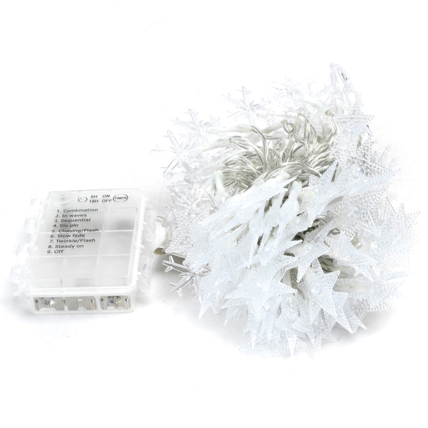 Aigostar - LED RGBY Lauko kalėdinė girlianda 100xLED/8 funkcijų 3xAA 10m IP44 žvaigždės