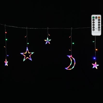 Aigostar - LED RGBY Lauko kalėdinė girlianda 120xLED/8 funkcijų 3x0,6m IP44 įvairiaspalvė + nuotolinis valdymas