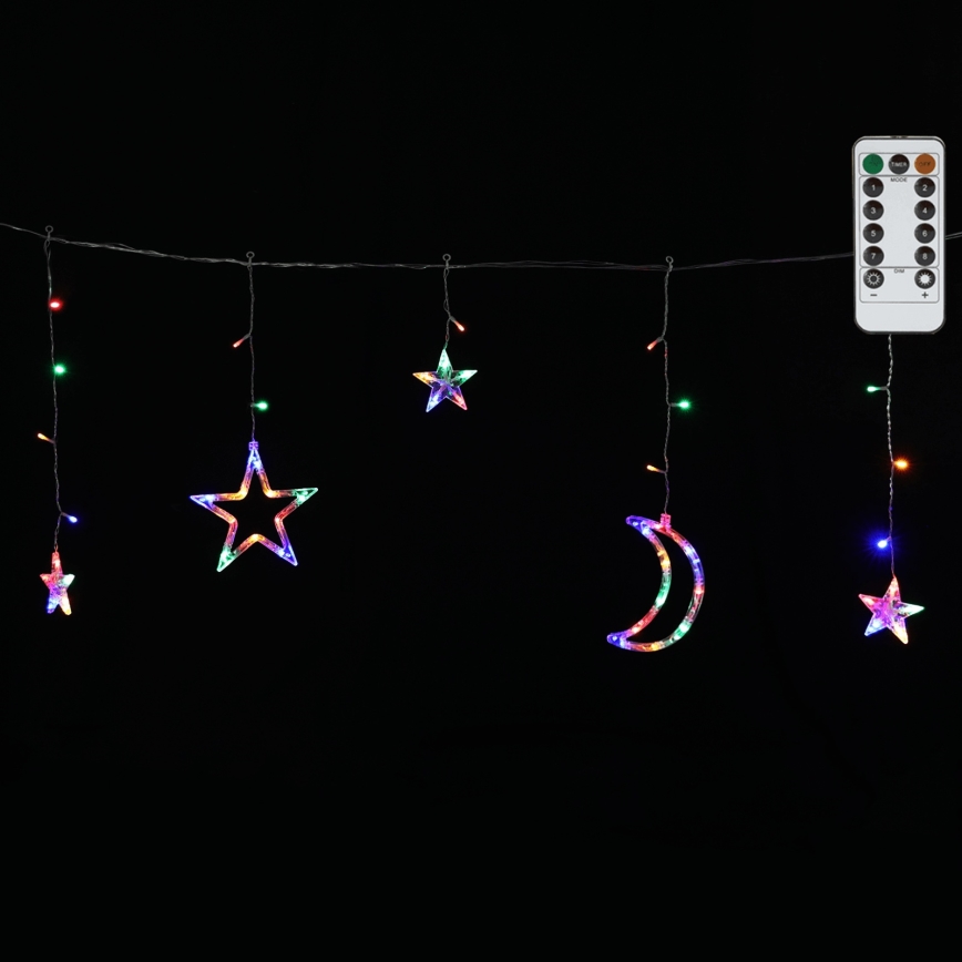 Aigostar - LED RGBY Lauko kalėdinė girlianda 120xLED/8 funkcijų 3x0,6m IP44 įvairiaspalvė + nuotolinis valdymas