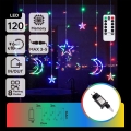 Aigostar - LED RGBY Lauko kalėdinė girlianda 120xLED/8 funkcijų 3x0,6m IP44 įvairiaspalvė + nuotolinis valdymas