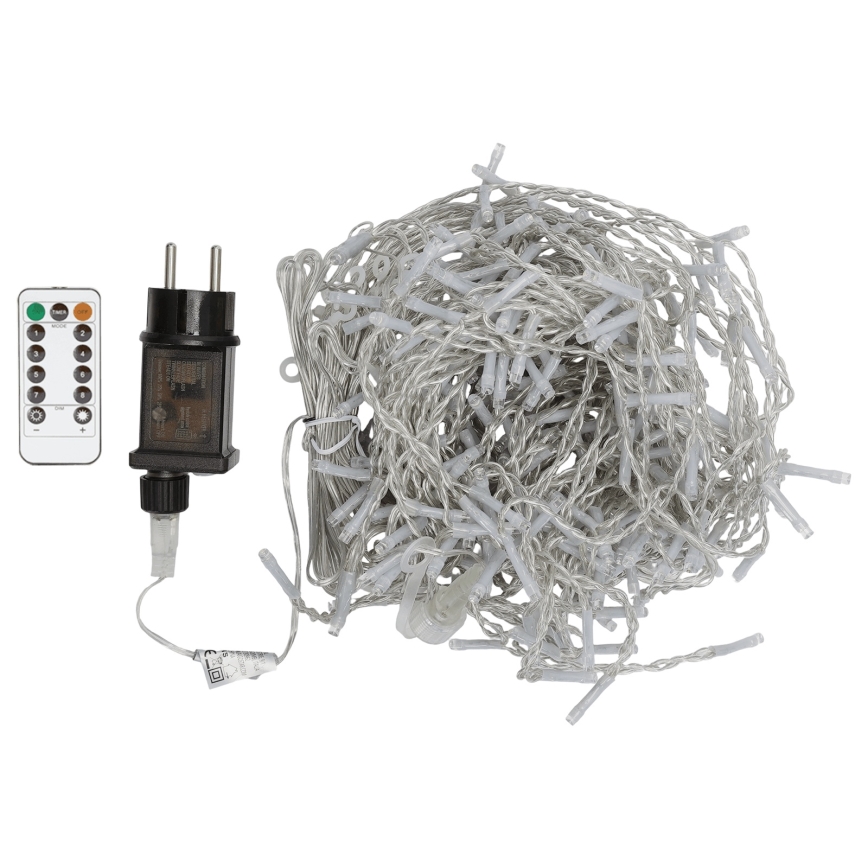 Aigostar - LED RGBY lauko girlianda 300 LED / 8 funkcijų 3 x 1 m IP44 + nuotolinis valdymas