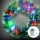 Aigostar - LED RGBY Lauko kalėdinis vainikas 72xLED/3xAA skersmuo 50 cm IP44