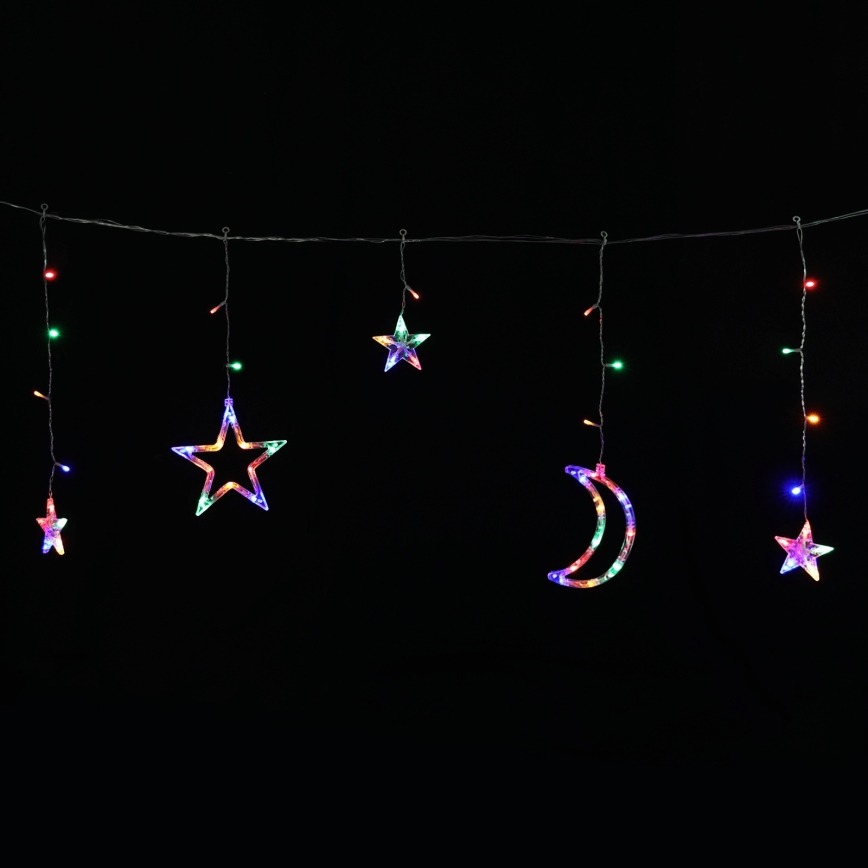 Aigostar - LED saulės energija maitinama kalėdinė girlianda 120xLED/8 funkcijų 3x0,6 m 500 mAh IP65 daugiaspalvė