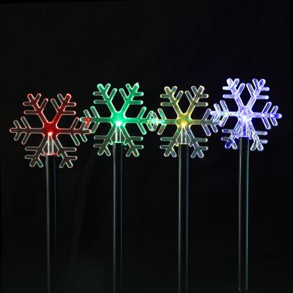 Aigostar - LED RGBY Saulės kalėdinis šviestuvas 5xLED/1,2V/8 funkcijų 1m IP65 800mAh snaigės
