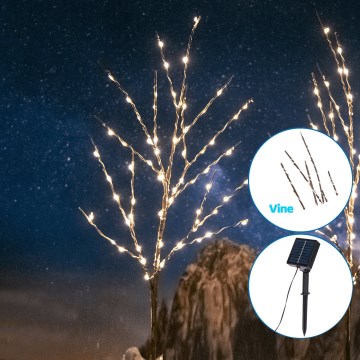 Aigostar - LED Saulės dekoracija 140xLED/3m IP65 šilta balta vynmedis